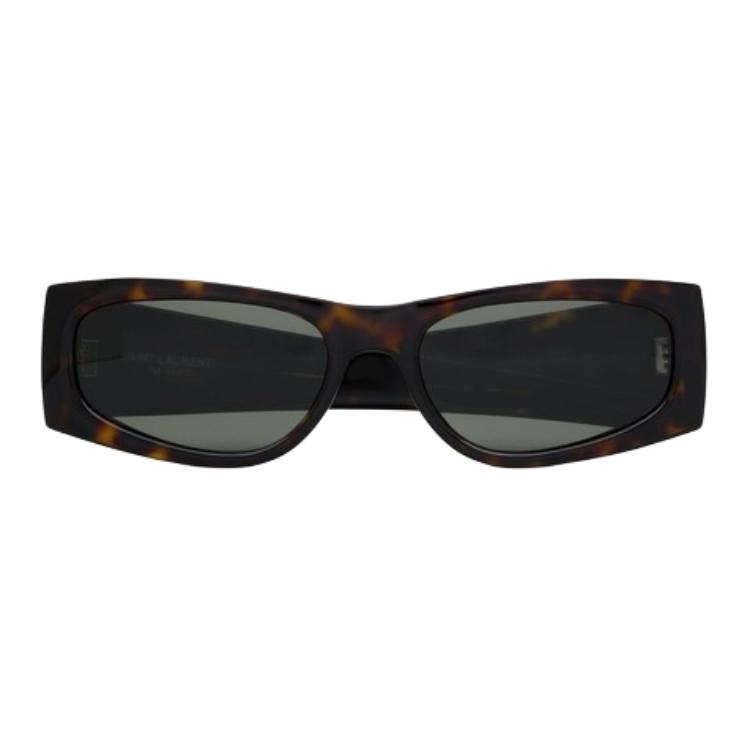 Saint Laurent Logo Rectangle Sunglasses Women sunglasses Tortoise SLM140F-003