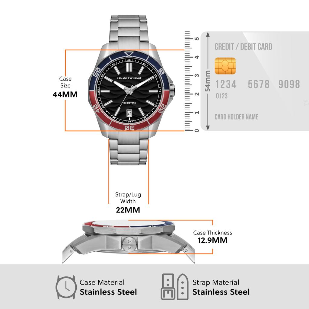 Armani Watch SPENCER AX1955 Silver [AX Exchange] Men's