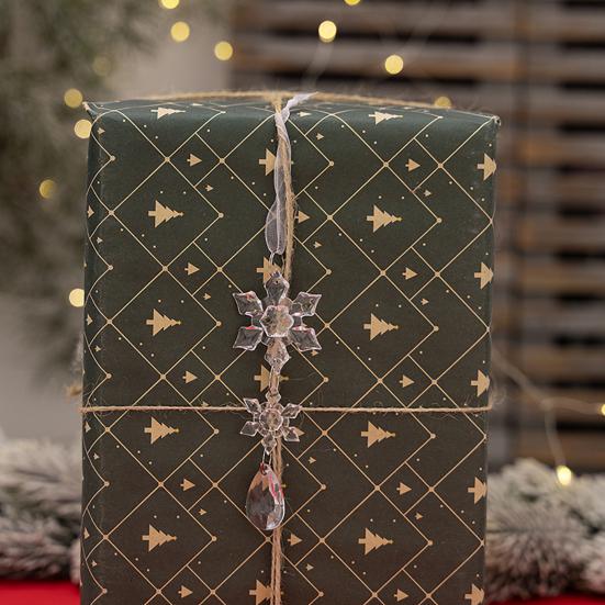 6 шт. подвесок в виде снежинок, прозрачные акриловые снежинки, легко подвешиваемые искусственные снежинки для зимней вечеринки, рождественская елка