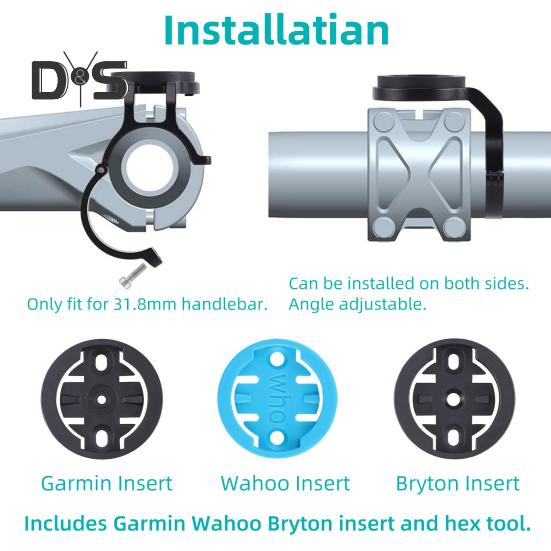 Крепление для велокомпьютера, прочный алюминиевый сплав, легкий, универсальный, для горного шоссейного велосипеда, держатель для компьютера, аксессуары для велосипеда