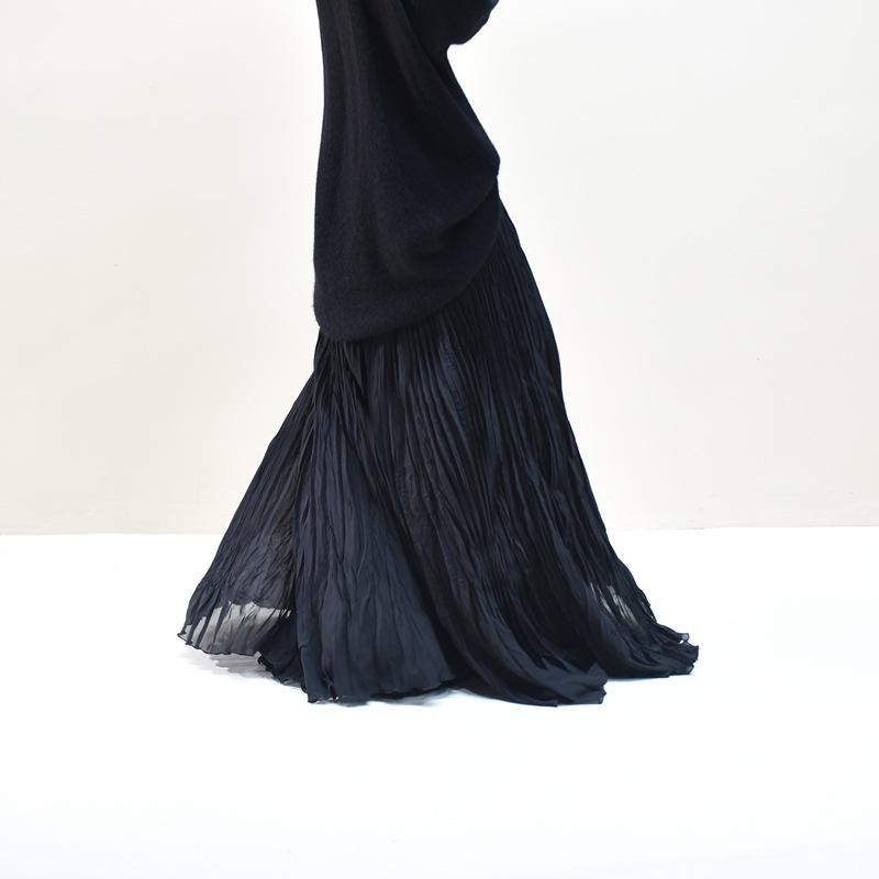 Женская элегантная шифоновая юбка А-силуэта средней длины с подолом шириной 6 метров для Весны/Лета 2025