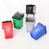 4Pcs Funny Pretend Play Toys Gift Accessories Dollhouse Mini Curbside Trash Cans for Doll House Can Models