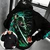ONE PIECE Аниме Осень Зима Худи Мужчины Женщины Ророноа Зоро Хип-хоп Уличная одежда Y2k Оверсайз Флис Теплый Свитшот Спортивный костюм Женская Мужская Одежда