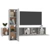 VidaXL TV Unit Set 5 Pcs Concrete Grey Chipboard