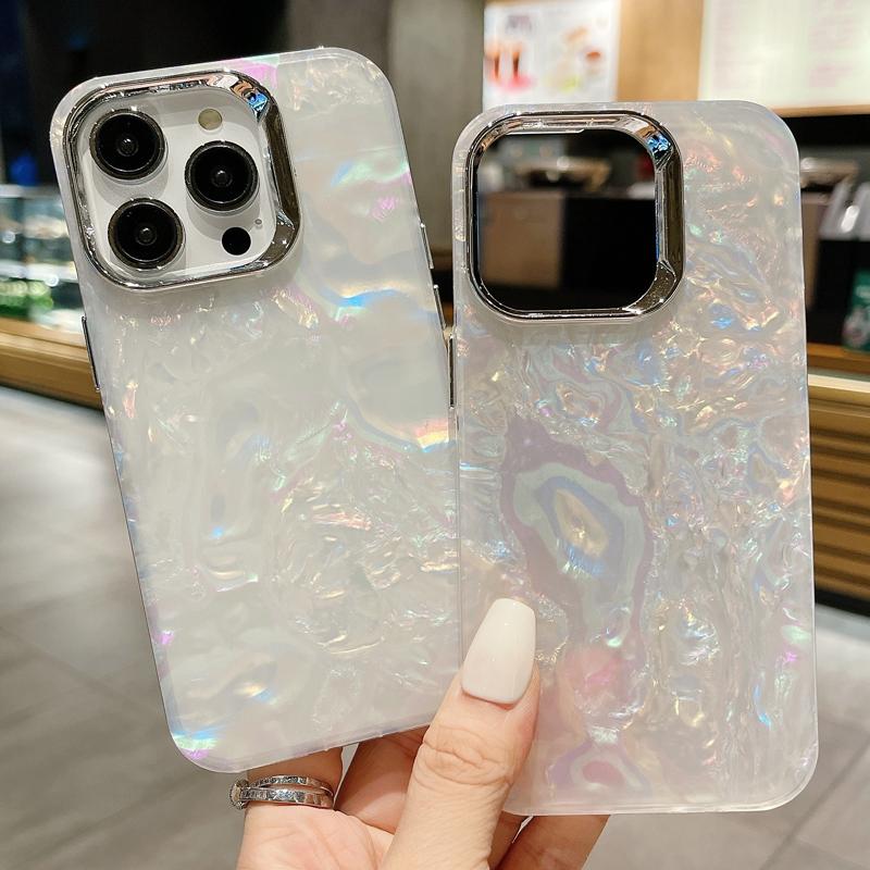 Роскошный чехол для телефона с градиентным рисунком Dream Shell для iPhone 14Pro Max 11 12 13 15 Pro Max X XR XS Max противоударный мягкий чехол IMD