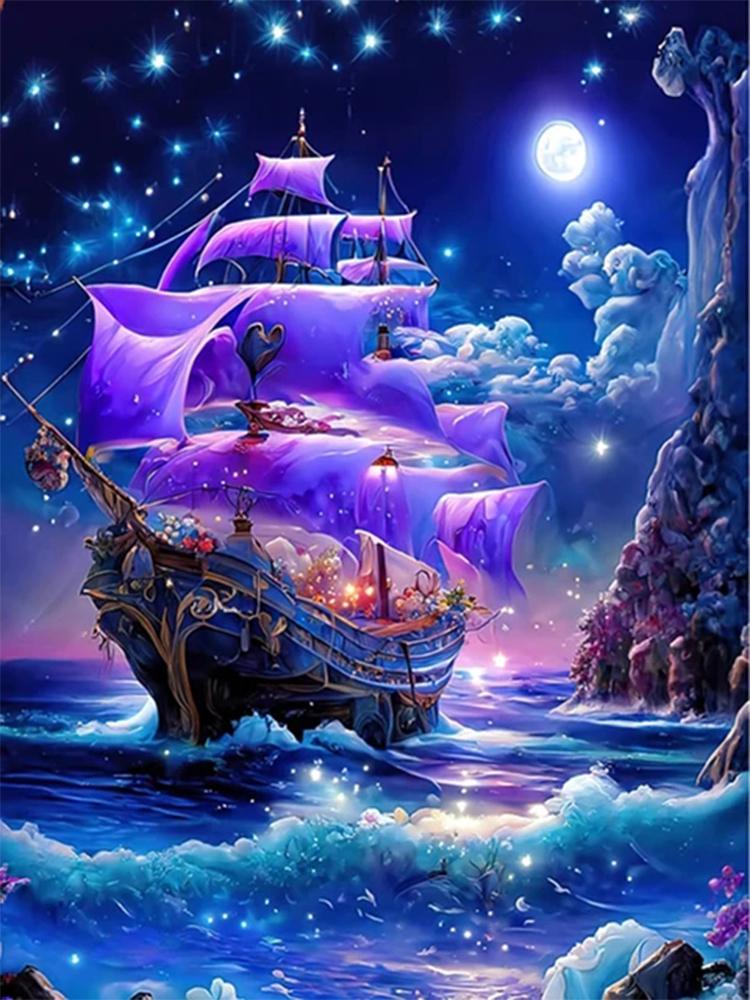 5D Diy Diamond Painting New Arrival Ship Sailboat Jewelry Cross StitchEmbroidery All Mosaic Art Home Decoration Blessing Gift