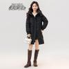 SNOWFLYING Women's Classic Hooded Long Thickened Duck Down Jacket