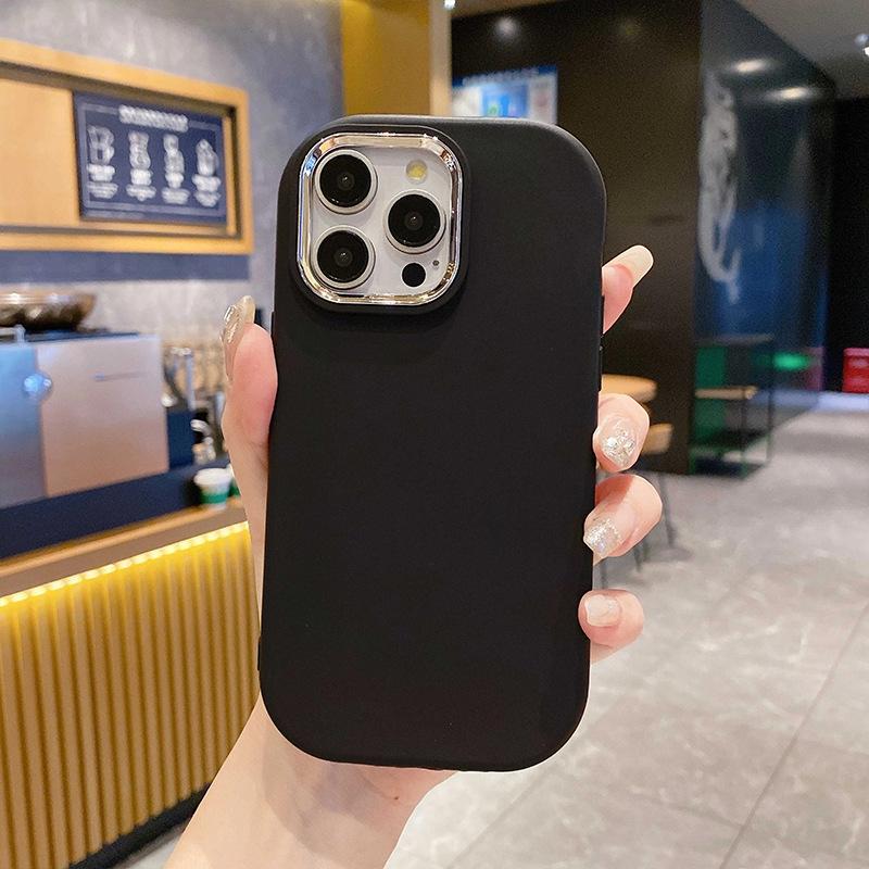 Металлический Чехол для Мобильного Телефона IPhone15 с Толстой Девочкой 14ProMax Простой 16 Силиконовый 12 Apple 13 Защитный Чехол