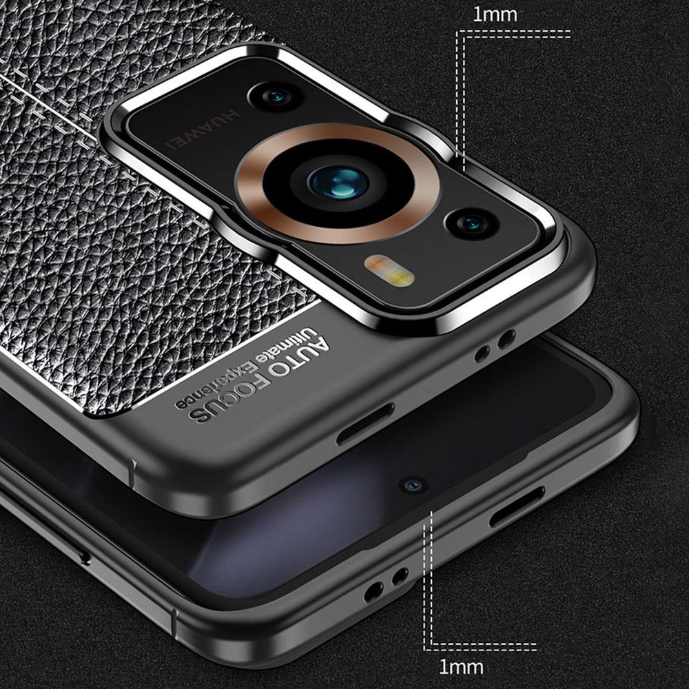 Для Huawei P60/P60 Pro Чехол для телефона из ТПУ с текстурой личи, Противоударная крышка для смартфона