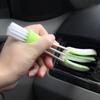 Car Air Vent Brush Double Head Brushes Conditioner Grille Duster Wipes Auto Detailing Cleaner Car Interior Cleaning Kit