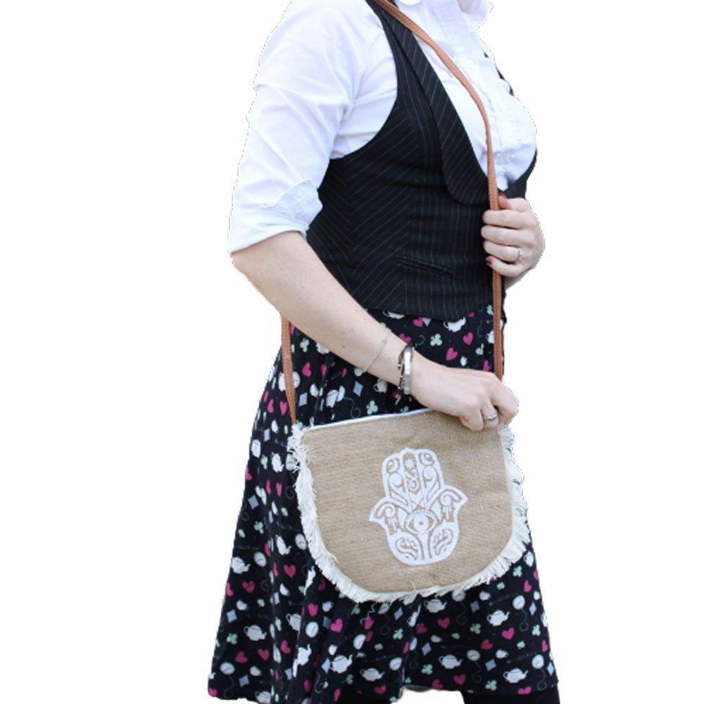 Fringe Bag, Hamsa Print