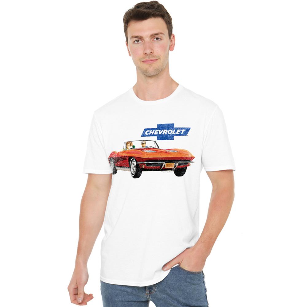 Chevrolet Unisex Adult Corvette Advert Vintage T-Shirt