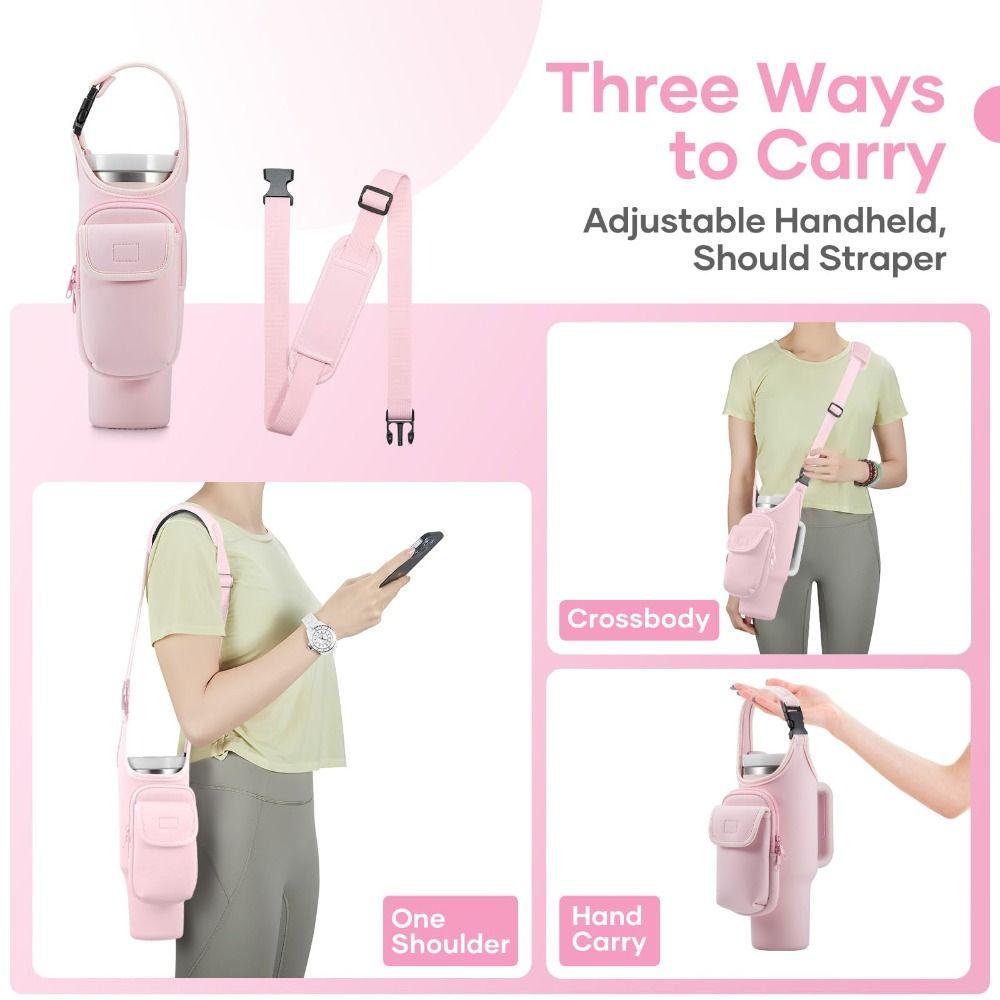 with Strap Carrier Bag Water-resistant Insulating Cup Sleeve Stylish Sling Purses  for Women Men