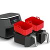 2pcs Air Fryer Silicone Pot Compatible for DZ201 Foodi 8QT Reusable Silicone Air Fryer Liner Air