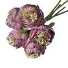 1 Bouquet 5 Heads Peony Artificial Faux Silk Fake Flowers for Home Wedding Decor