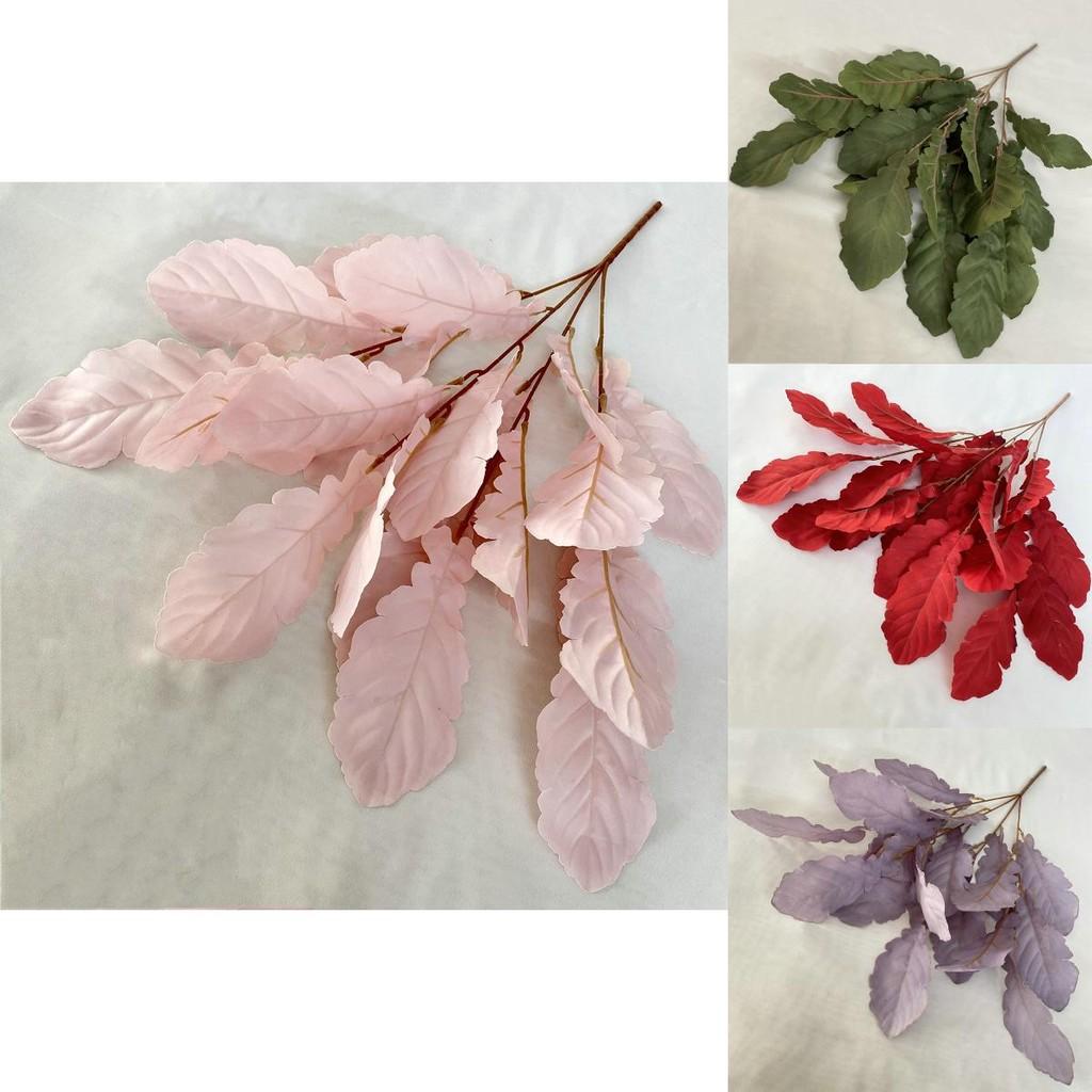 Faux Flocking Cloth Foliage Bouquet For Wedding Styling Home Decor Photo Props