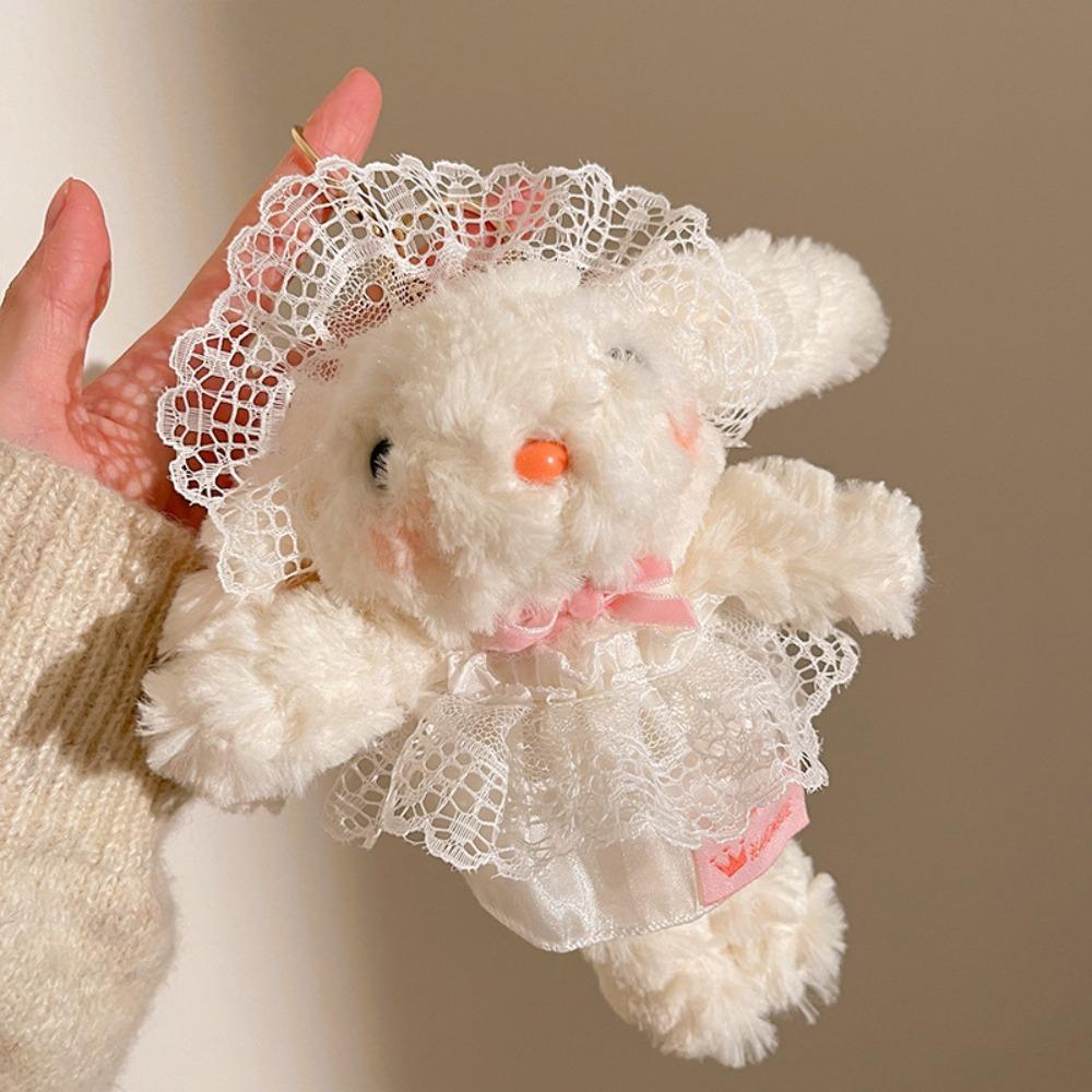 Fluffy Plush Rabbit Doll Pendant Cute Design Rabbit Plush Ornament Gift for Her