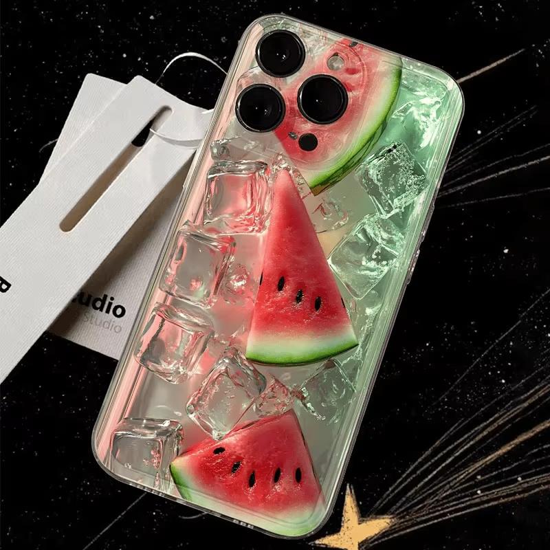 Creative Summer Ice Watermelon Pattern Phone Case For Samsung Galaxy A35 A55 A56 S20 S21 S22 S23 S24 S25 S26 Plus FE Ultra Cover