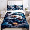 Fashion Dragon and Tiger Battle All Season Duvet Cover Bedding Sets Soft Quilt Cover and Pillowcases Single/Double/Queen/King