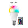 Светодиодная RGB-лампочка E27 80-265 В 10 Вт 15 Вт или 20 Вт с ИК-пультом дистанционного управления 16 цветов 2835 SMD с регулируемой яркостью для умного дома