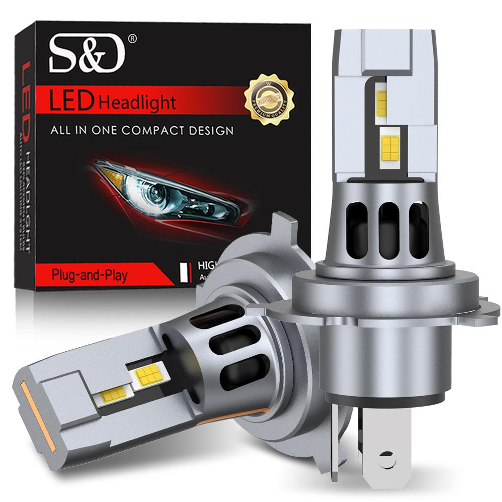 2Pcs H4 9003 HB2 LED Headlight Bulbs Canbus High Low Beam Car Light Turbo Led Diode Lamp Auto Motorcycle 20000LM 12V 6500K