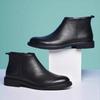 Men's Shoes Men's Leather Shoes Chelsea Boots Solid Color Ins European Style Versatile Source Factory Supply Foreign Trade Winter