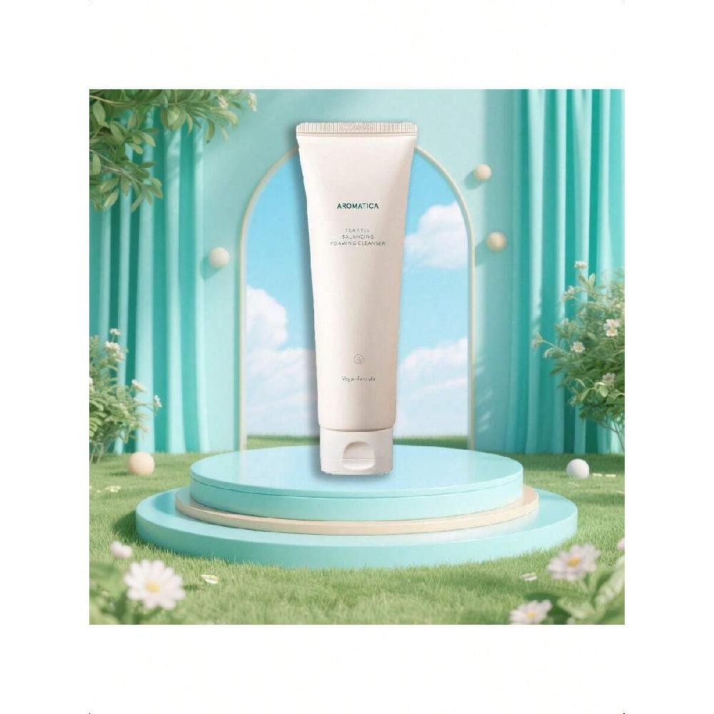 Aromatica Пенка для умывания с чайным деревом для баланса кожи 180 г Веганское средство для двойного очищения, умывалка для лица для жирной кожи, проверено EWG