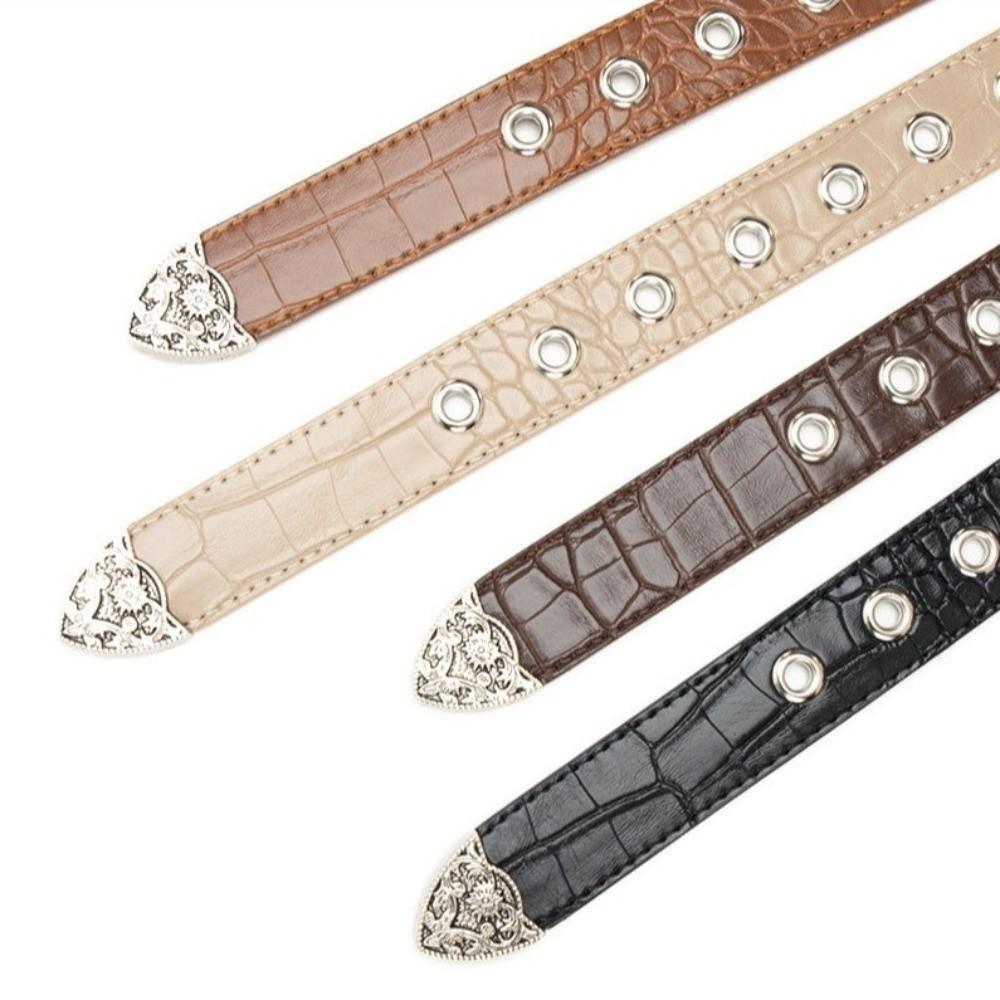 Y2k Retro Waist Belt Pin Buckle PU Leather Waistbands Adjustable Women Belt Party