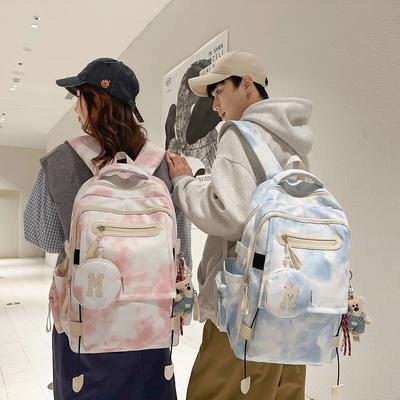 Школьная сумка новая tie-dye нишевый дизайн маленький свежий школьная сумка старшеклассник рюкзак большой вместимости ученик средней школы туристический рюкзак