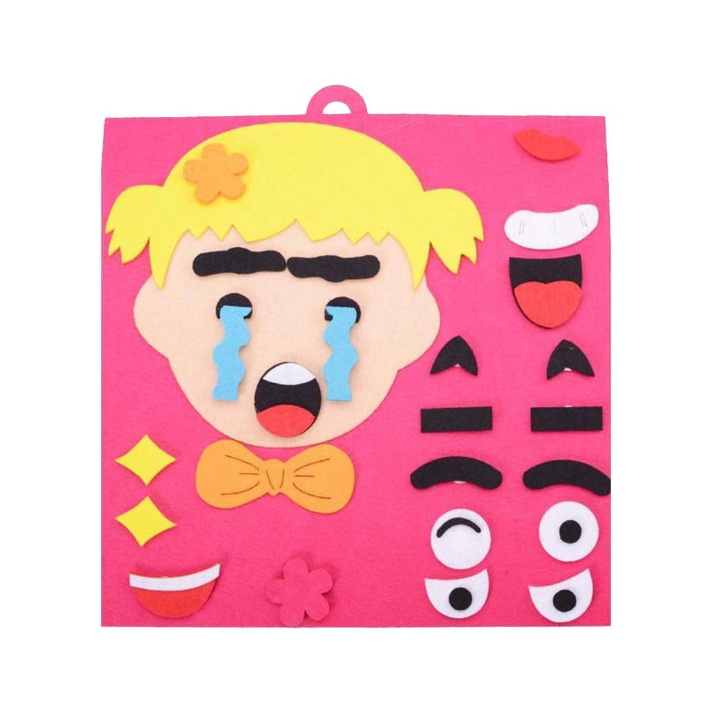 (Куниде) Детские образовательные изменения выражения лица наклейки игрушка DIY патч игрушка