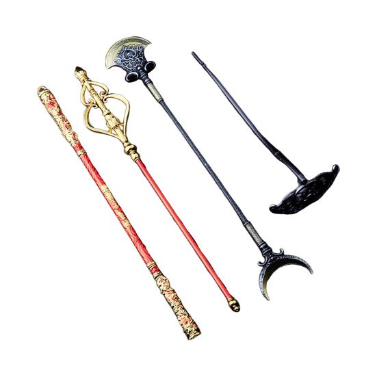 4 шт./компл. Укун Золотая дубина грабли посох набор резное Путешествие на Запад персонаж оружие Руи Цзиньгу Банг Monkey King Bar Золотой обруч палка модель