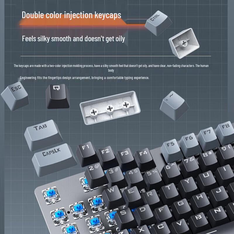 Lenovo Lecoo GK304 87-Key Blue Switch Wired Mechanical Keyboard