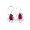 Pink Rubellite Gemstone 925 Sterling Silver Designer Jewelry Earrings for Women EE-40-10