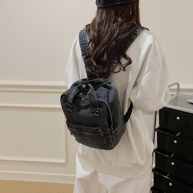 Ретро джинсовый рюкзак школьный рюкзак для студента