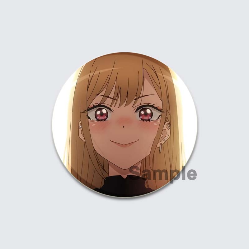 32/44/58mm Cute Cartoon My Dress Up Darling Pins Round Handmade Brooches for Backpack Cothes Accessories Anime Collection Badge Decoration