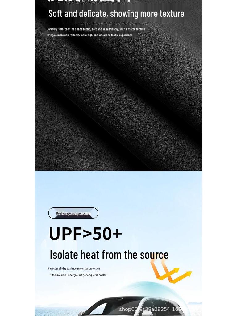 Li Auto L8/ONE Suede Sunshade Curtain: Electrostatic, Heat-Insulating Roof Protection.