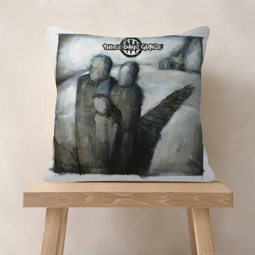 TThree days Grace Band Cushion Cover Pillow Cover Decor Pillowcase Printed Cushion Case for Couch