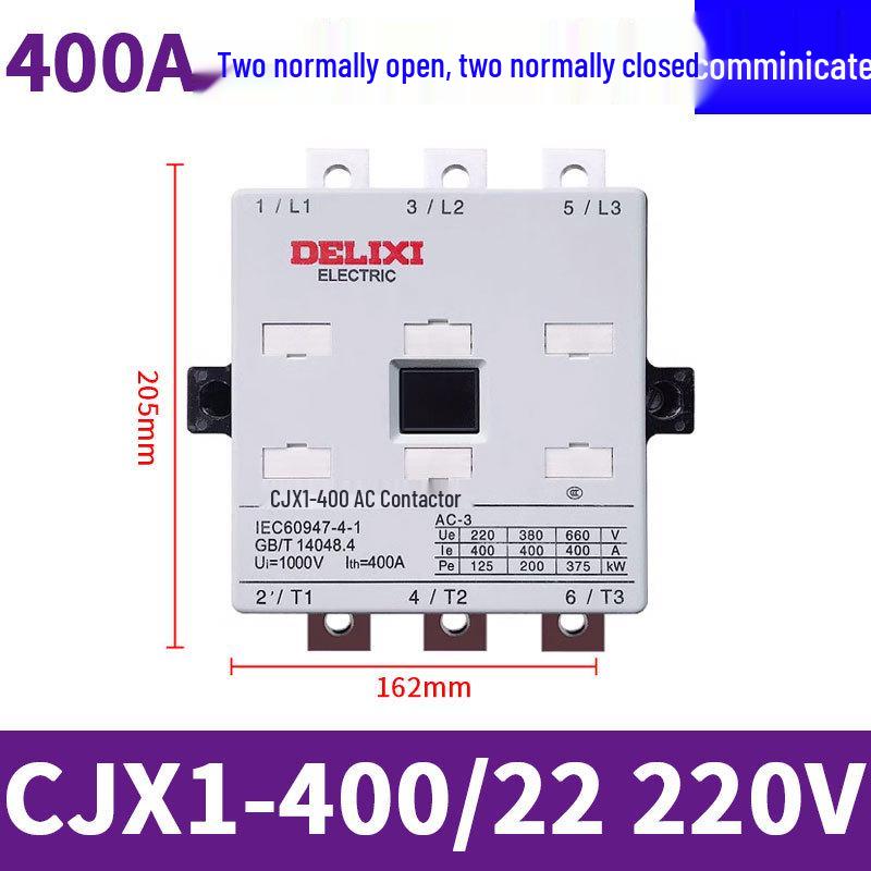 Трехфазный контактор переменного тока Delixi CJX1, 45А-205А, 220В/380В