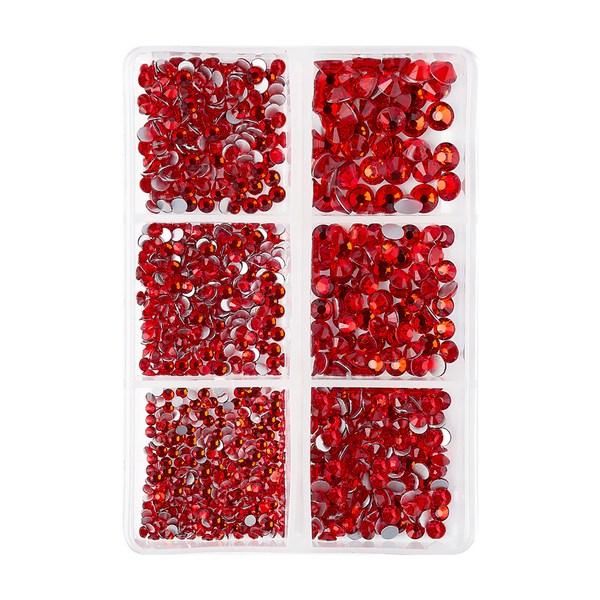 Камень для ногтей May Brown с плоской тыльной стороной большой емкости, 1 шт., алый