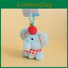 Adorable Elephant Plush Keychain With Soft Fur Bag Ornament Gift Doll
