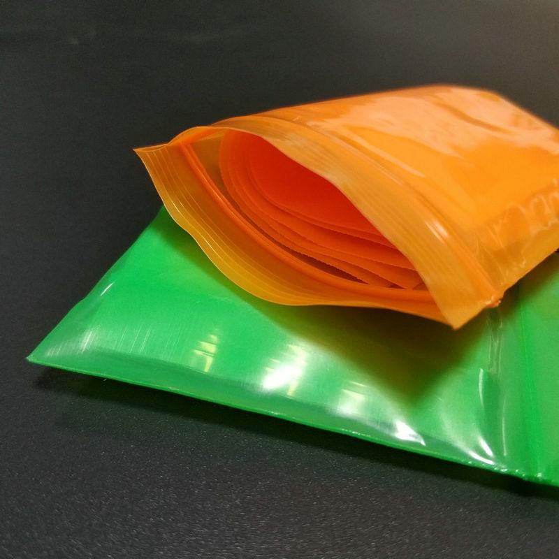 «Цветные пакеты для образцов игрушек с застежкой-молнией и красной печатью, дизайн с полупрозрачной костью»