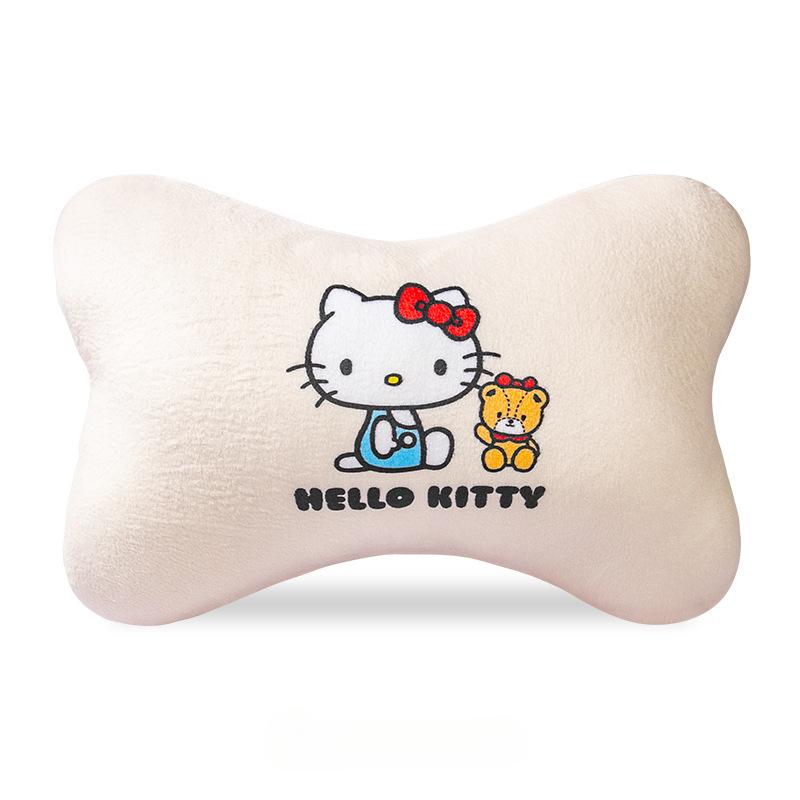 Подушка для шеи в машину Hello Kitty Мультяшная подушка-подголовник для автомобиля Автоаксессуары Салон Женская Кавайная Подушка на сиденье