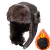 Winter Warm Hat with Ear Neck Cover Plush Thicken Faux Fur Earflap Protecter Caps Outdoor Skiing Trapper Bomber Cap