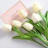 5Pcs Artificial Tulip Flowers Pink White Tulips Fake Flowers Bouquet Wedding Garden Decoration Home Vase Decor Plants Mother's Day Gift