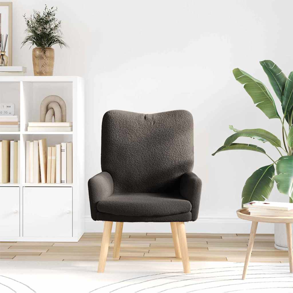 Armchair Dark Gray 63 x 67 x 94 cm Fabric and Plywood