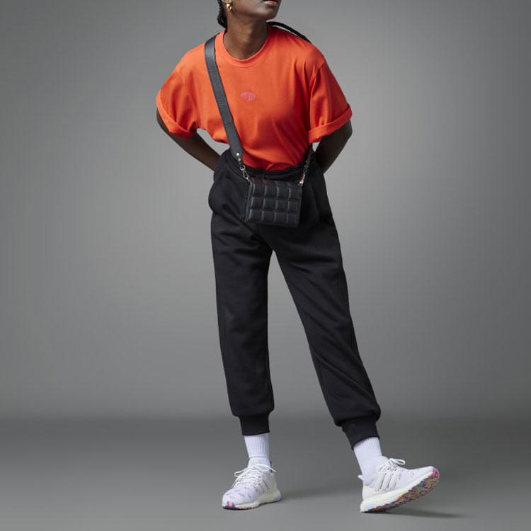 Adidas Сплошная свободная футболка с круглым вырезом и короткими рукавами, топы унисекс, ярко-красный IL8294