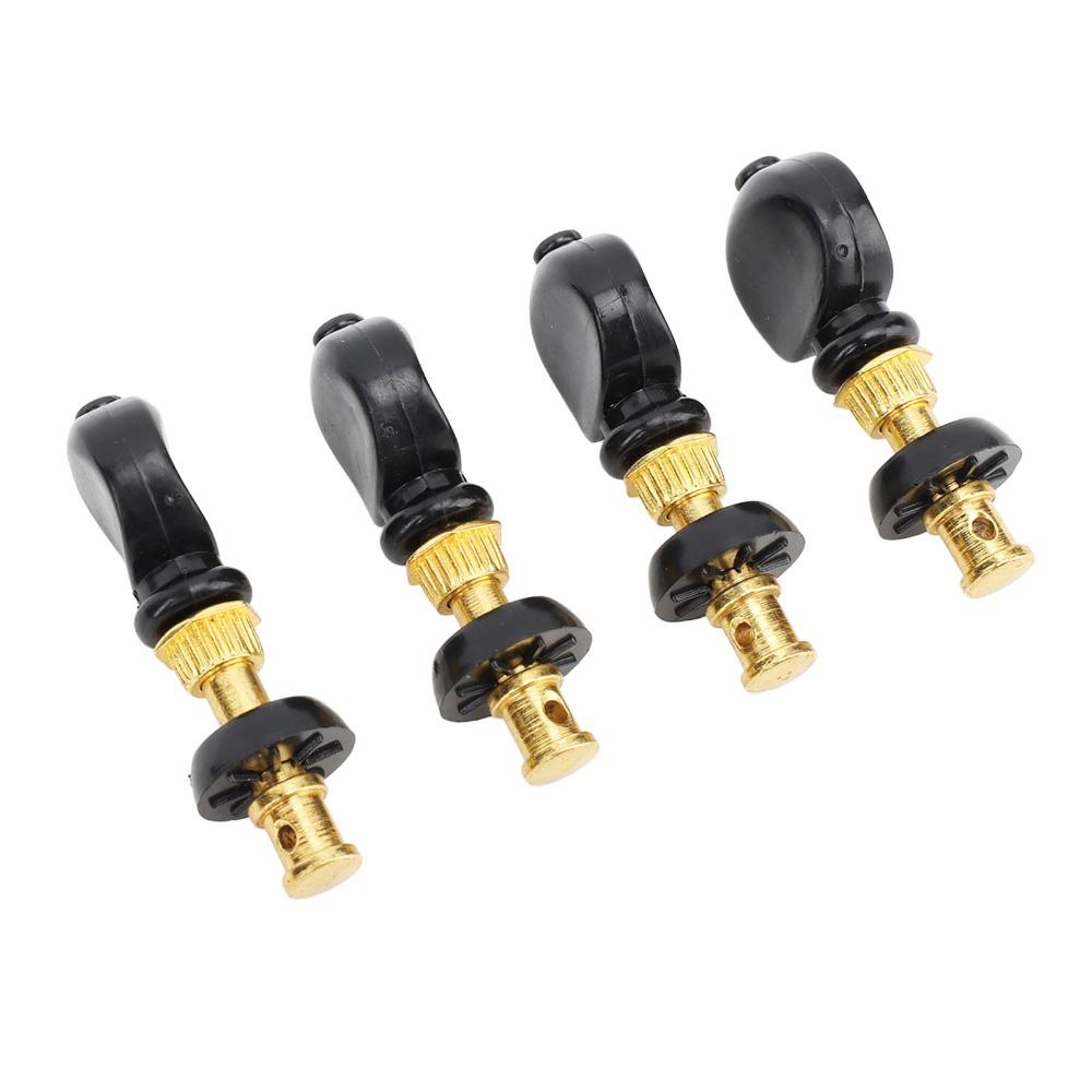 8PCS Metal, Plastic Ukulele Tuners Black And Golden Ukulele Tuning Keys Ukulele Tuning Peg  Ukulele