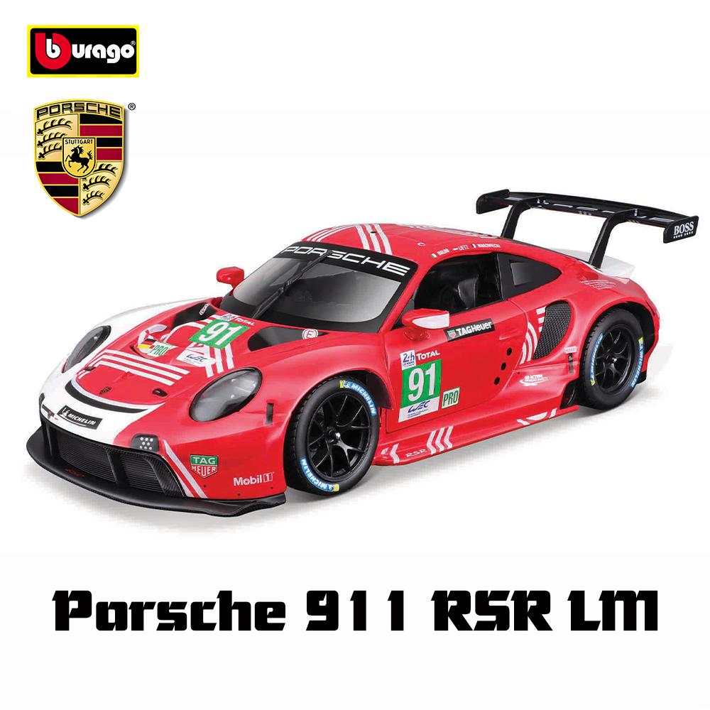 AABKO1 Bburago 1:24 Porsche 911 GT3 Taycan Turbo S 718 Boxster simulation alloy car model crafts decoration collection toy tools gift
