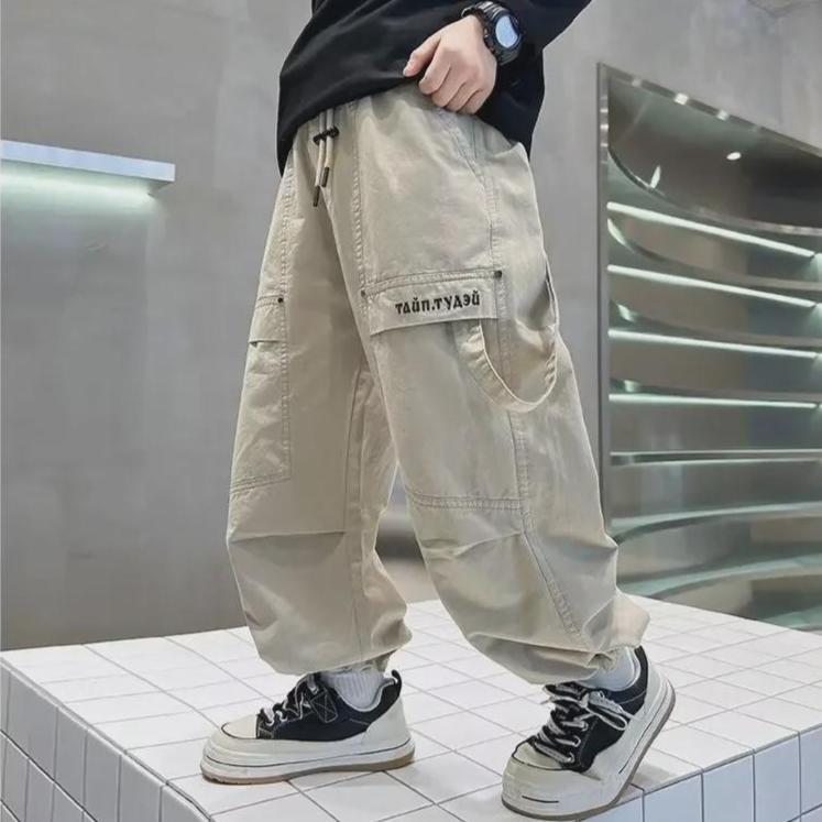 Весенне-осенние прямые повседневные брюки для мальчиков | Модные и красивые детские комбинезоны