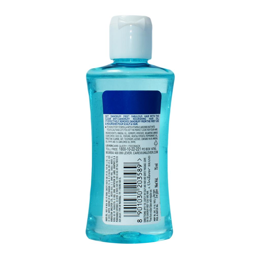 Клир Актив: масло для волос против перхоти (75 мл), Clear Active Care Anti Dandruff Nourishing Hair Oil,  Hindustan Unilever